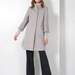 NWOT Virgin Wool Luxury Italian Designer Business Casual Coat